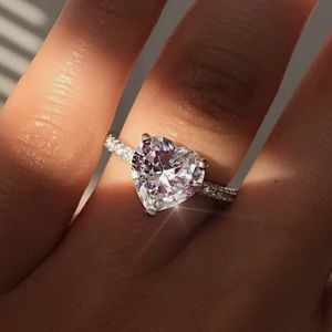925S Heart Solitaire Ring